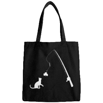 Discover Cate Lover Fishing Funny St Patricks Day Bags