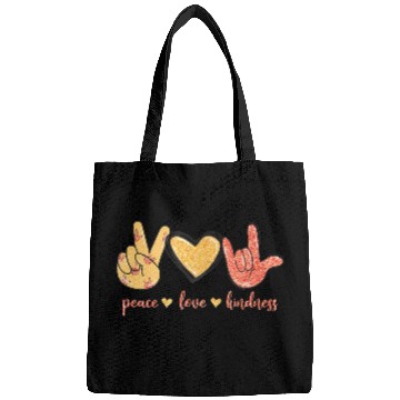 Discover Peace Love Kindness I Love You Sign Language Anti Bags