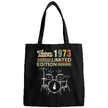 Discover Vintage 1973 Drums 50th Birthday Drummer Bags
