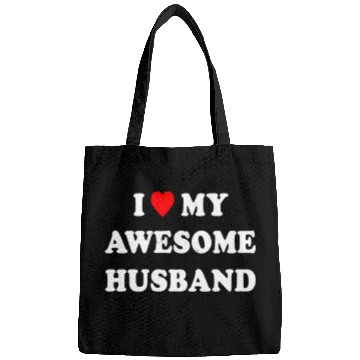 Discover I Love My Awesome Husband Wife Just Married Bags