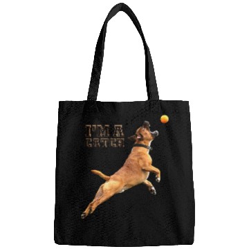 Discover Big Dog Bull Mastiff Catching a Ball, I'm a Catch Bags