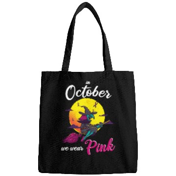 Discover In October We Wear Pink Halloween Witch Bags