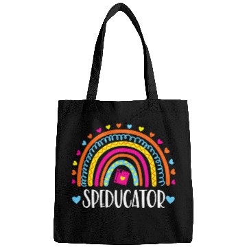 Discover Speducator Rainbow Heart Special Education Teacher Bags