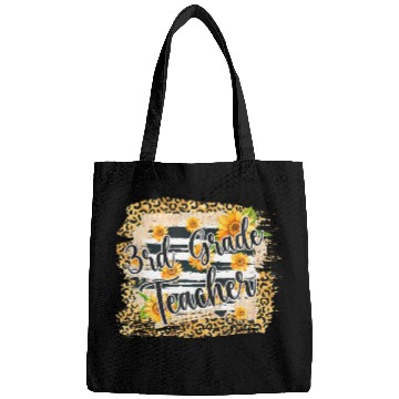 Discover Leopard Sunflower 3rd Grade Teacher First Day Back Bags