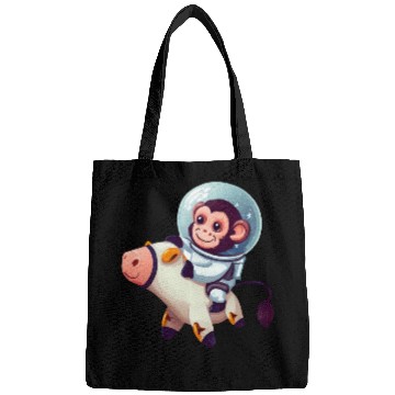 Discover Astronaut Monkey Riding on a Cow Bags