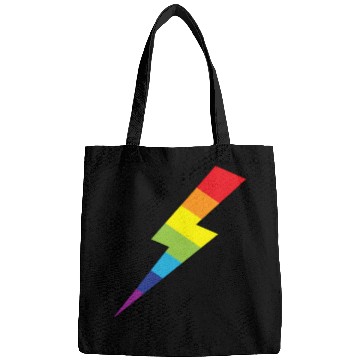 Discover Awesome Rainbow Lightning Bolt Print Bags