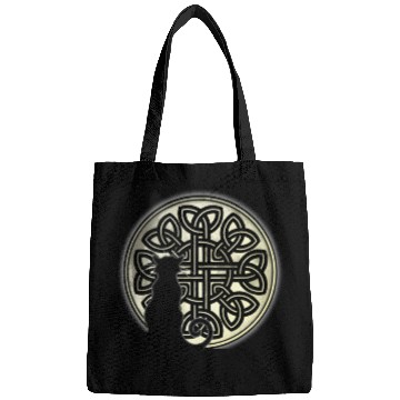 Discover Celtic Knot Cat And The Moon Bags