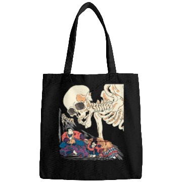 Discover Kuniyoshi Samurai Killing Skeleton Spectre Ukiyo-E Bags