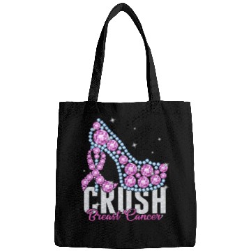 Discover Crush Breast Cancer Bling Ribbon Bags