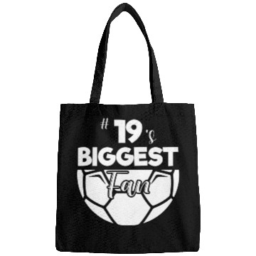 Discover Number 19'S Biggest Fan Player Soccer Mom Dad Chee Bags