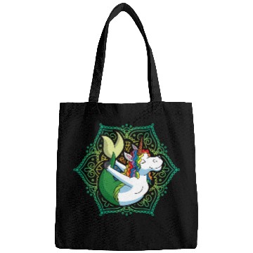 Discover Yoga Unicorn Mermaid Mandala Zen Meditate Meditati Bags