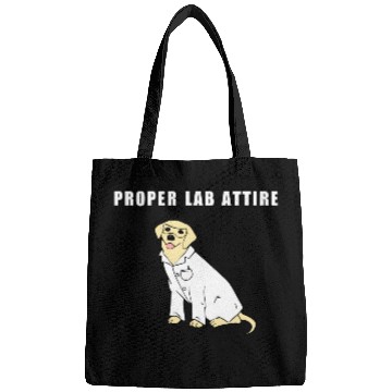 Discover Proper Lab Attire Laboratory Dog Pun Science Bags