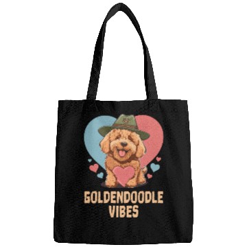 Discover Goldendoodle Vibes Cute Dog Mom Golden Doodle Dog Bags