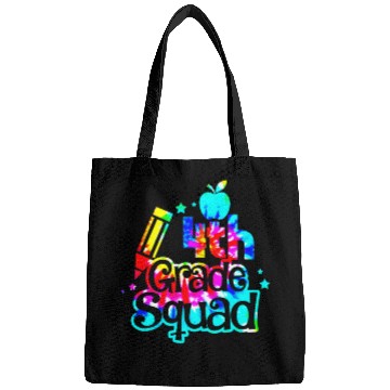 Discover Tie Dye 4th Grade Squad Back To School Teachers Bags