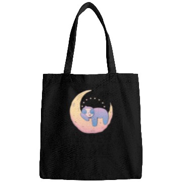 Discover Sleeping sloth on the crescent Bags