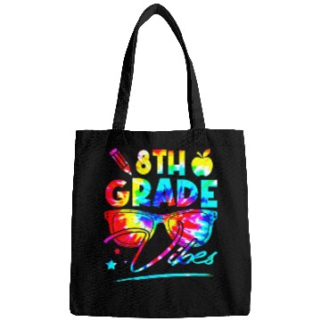 Discover Rainbow Tie Dye Glasses 8th Grade Vibes Back To Sc Bags
