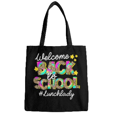 Discover Leopard Welcome Back To School Lunch Lady Life Bags