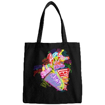 Discover Anatomical Heart Word Graffiti Bags