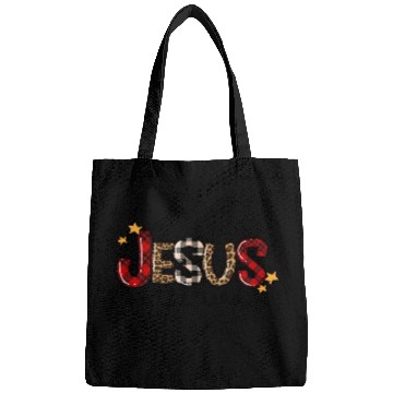 Discover Jesus Is The Reason Buffalo Plaid Leopard Nativity Bags