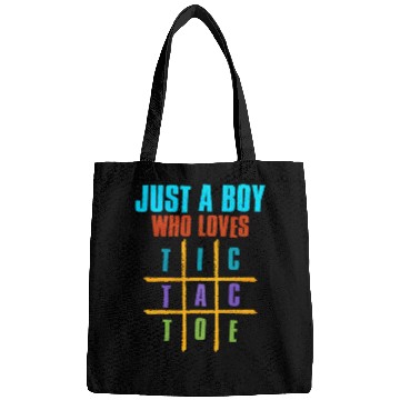Discover Just A Boy Who Loves Tic Tac Toe Bags