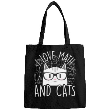 Discover I Love Math And Cats Kitty Cat Feline Bags