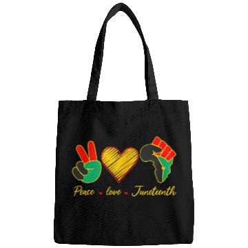 Discover Peace Love Junenth Black History Pride African Ame Bags