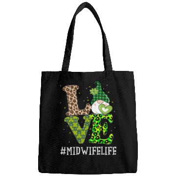 Discover Midwife Love St PatricDay Gnome Leopard Bags