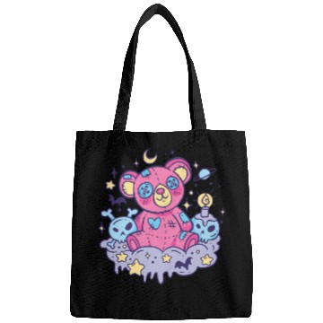 Discover Yami Kawaii Creepy Teddy Bear With Skulls Bags