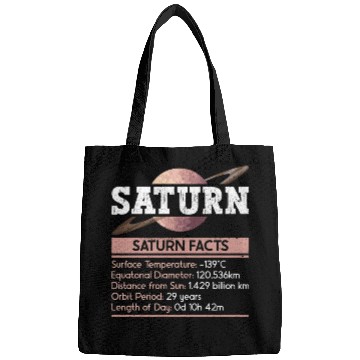 Discover Saturn Planet Facts Space Lover Solar System Bags