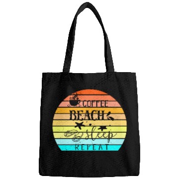 Discover Coffee Beach Sleep Repeat Bags