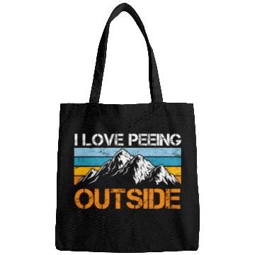 Discover Mountaineer funny Peeing outside Nature boy Bags
