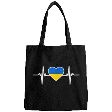 Discover Ukraine Ukraine Flag Heart Beat Ukraine Bags