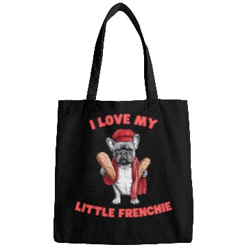 Discover I Love My Little Frenchie | French Bulldog Design Bags