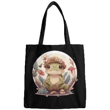 Discover Cute Cottagecore Baby Frog Toad Frog Lovers Bags