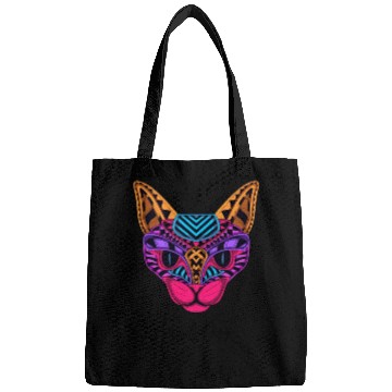 Discover Black Neon Cat Bags