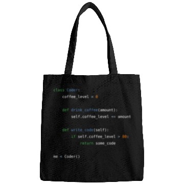 Discover Coffee loving, object oriented python programmer Bags