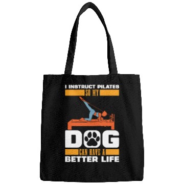 Discover Pilates Instructor Teacher Dog Bags