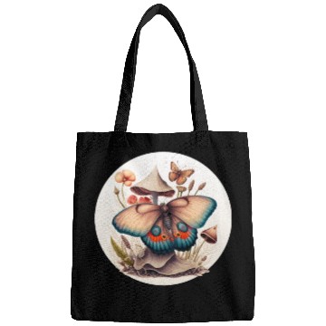 Discover Cottagecore Butterfly Mushroom Forest Plants Botan Bags