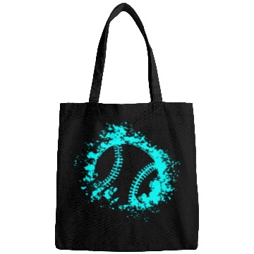 Discover Softball Distressed Ball Teal Black Bags