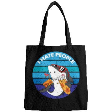 Discover I Hate People Shark Fish Funny I Hate People Bags