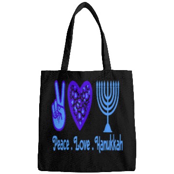 Discover Peace Love Hanukkah 2021 Jewish Menorah Hanukkah C Bags