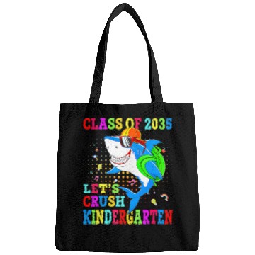 Discover Let's Crush Kindergarten Shark Back To School Clas Bags