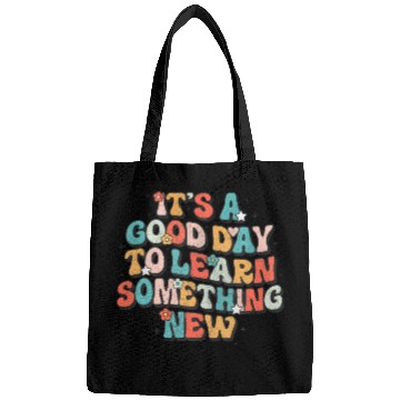 Discover It's A Good Day To Learn Something New Retro Back Bags