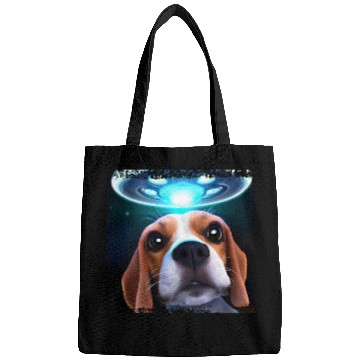 Discover UFO selfie with beagle Bags