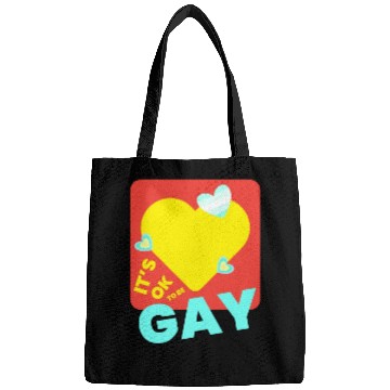 Discover It's OK to Be Gay Equality Gay Pride Rainbow Gay Bags