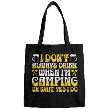 Discover Funny Camper Beer Lover Campfire Bonding Bags