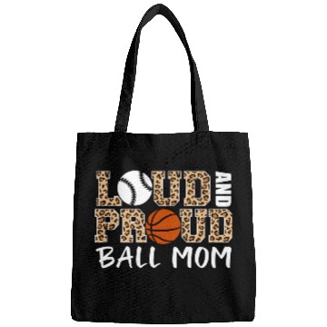 Discover Loud And Proud Ball Mom Leopard Baseball Bags