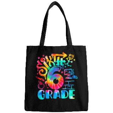 Discover Tie Dye Back To School Teacher 6th Grade First Day Bags