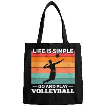 Discover Volleyball Player Motif Bags