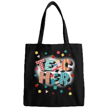 Discover Teacher typography Bags